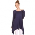 Women's Rayon and Spandex Solid Tunic