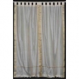 Cream Tab Top Sheer Sari Curtain / Drape / Panel - Piece