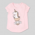 L.O.L. Vintage Girls' Uni-Cone Graphic Short Sleeve T-Shirt - Light Pink M
