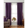 Purple Tab Top Velvet Curtain / Drape / Panel - Piece