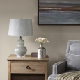 Madison Park Signature Gillian Black/ Brown 24-inch Table Lamp with Grey Cone Shape Shade