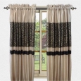 Sherry Kline True Safari Taupe 84-inch Curtain Panel Pair (As Is Item)