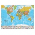 Hemispheres 38 Inch Blue Ocean Series World Wall Map