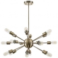 Light Society Sputnik Brass-finished Iron Metal 18-light Chandelier