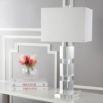 Safavieh Lighting 28-inch Ice White Shade Palace Crystal Cube Table Lamp