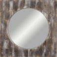 36-inch Round Reclaimed Wood Mirror