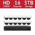 LaView 16 Channel 1080p IP NVR with (12) 1080p Dome Cameras and a 3TB HDD