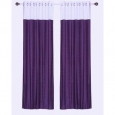 Signature Purple and White ring top velvet Curtain Panel - Piece