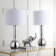 Safavieh Lighting 30.5-inch Silver Mae Long Neck Ceramic Table Lamp (Set of 2)