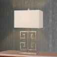Fangio Lighting's 22.5 in. Metal Table Lamp in an Antique Gold Finish