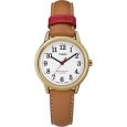 Timex Women's TW2R40300 Easy Reader 40th Anniversary Tan/White Leather Strap Watch