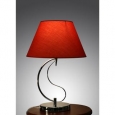 Christina 1-light Red Fabric 20-inch Chrome Table Lamp
