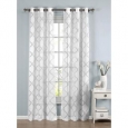 Window Elements Lisse Cotton Blend Burnout Sheer 96-inch Grommet Curtain Panel Pair