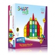 ShapeMags Assorted Colors 3D Magnetic Tiles with 2 Car Bases 120 pieces
