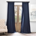 Exclusive Fabrics Solid Cotton True Blackout Curtain 120