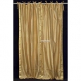 Golden Tie Top Sheer Sari Curtain / Drape / Panel - Pair