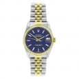 Pre-Owned Rolex 16013 Men's Perpetual Datejust Two-tone Blue Dial Watch