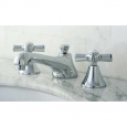 Chrome Widespread Bathroom Faucet with Cross Handles