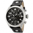 Invicta Men's 'Specialty' Black Dial Black Calf Leather Watch