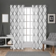 ATI Home Essex Sheer Burnout Grommet Top Window Curtain Panel Pair