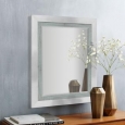 Appalachian Blue-Grey Framed Beveled Wall Mirror