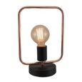 Copper Finish Retro Modern Edison Style Table Lamp - Black