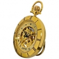August Steiner Men's Mechanical Movement Pocket Gold-Tone Watch