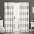 ATI Home Darma Semi Sheer Rod Pocket Window Curtain Panel Pair