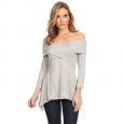 Women's Solid Wrapped Bodice Tunic