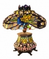 Tiffany-style Peacock Lantern Table Lamp