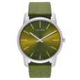 Calvin Klein Men's Green Leather and Stainless Steel Watch