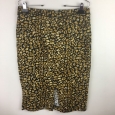Who What Wear Women's Cheetah Print Pencil Skirt - Yellow - Size:6
