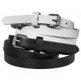 Mossimo Supply Co. Two Pack Skinny Belt - Black/White XS