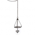 Westminster Large 3-light Autumn Bronze Indoor Pendant with Cloche                          Glass