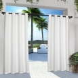 Exclusive Home Indoor/ Outdoor Solid Cabana Grommet Top Curtain Panel Pair