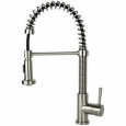 Residential Brushed Nickel Finish Brass Coil Spring Faucet