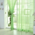 Tulle Voile Door Window Curtain Drape Panel Sheer Scarf Valances Home Green