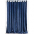 Navy Blue Ring / Grommet Top Velvet Curtain / Drape / Panel - Piece