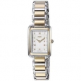 Fendi Women's F701124000 'Classico Rectangle' White Dial Two Tone Stainless Steel X-Small Swiss Quartz Watch