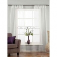 White Tab Top Sheer Tissue Curtain / Drape / Panel - 84