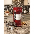 Hamilton Beach Red Programmable Single-serve Coffee Maker with 10 oz. Water Reservoir