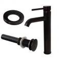 Elite F371023ORB Oil-rubbed Bronze Tall Single-handle Bathroom Vessel Faucet and Pop-up Drain
