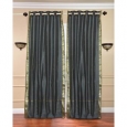 Dark Grey Ring Top Sheer Sari Curtain / Drape / Panel - Piece