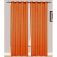 Beatrice Sheer Voile 8 Grommets Window Panel, Orange, 55x84 Inches