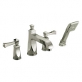 Roman Tub Faucet With Hand-held Shower Brushed Nickle