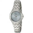 Seiko Ladies SUP307 Solar Stainless Steel Silver Tone with a Mother of Pearl Dial and a Date Window
