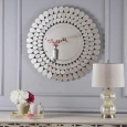 Irmgard Round Flower Wall Mirror by Christopher Knight Home