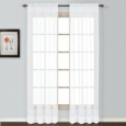 Neutral Semi-sheer Batiste Woven Single Curtain Panel