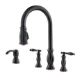 Pfister Hanover F-531-4HNY Tuscan Bronze Finish Widespread Kitchen Faucet