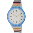 Swatch Skinstripes SVUL100 Blue Silicone Swiss Quartz Fashion Watch